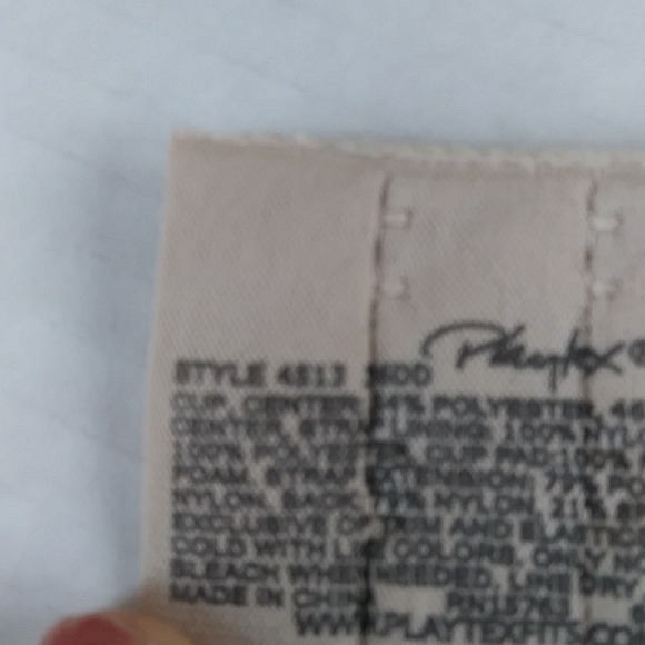 Playtex Secrets Side Smoothing Embroidered Underwire Bra 36DD Nude Tan - Picture 13 of 15